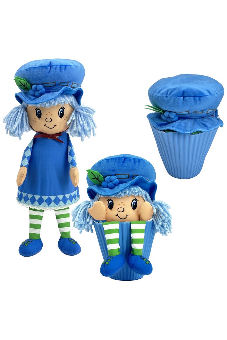 Pop n Flip 15 Inch Blueberry Muffin Plush Doll, Alternate, color, Blue