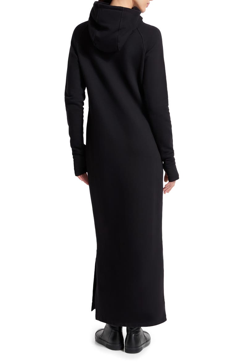 Tompkins Long Sleeve Hoodie Maxi Dress, Alternate, color, BLACK