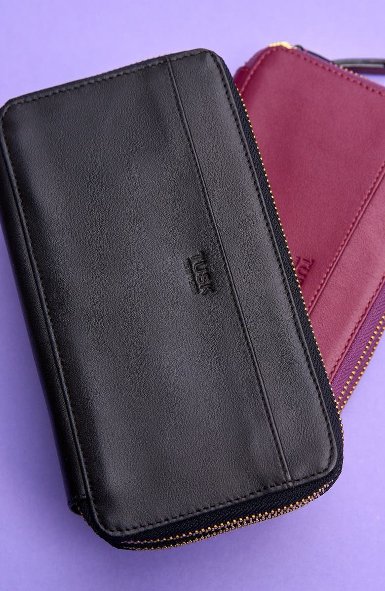 Tusk Joy Double Zip Wallet, Alternate, color, Black