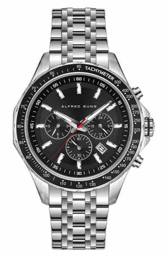 Alfred Sung Chronograph I Bracelet Strap Watch, 46mm