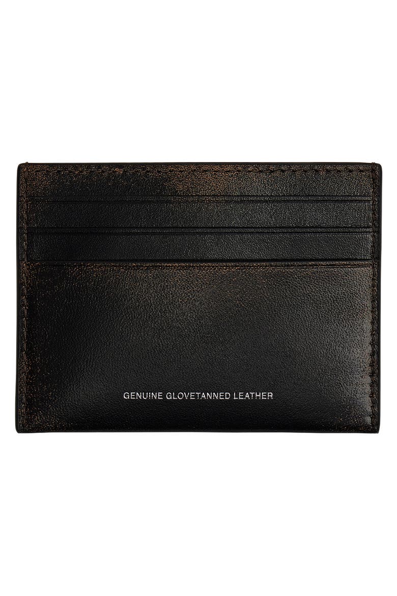 Loved Leather Card Case, Alternate, color, BLACK