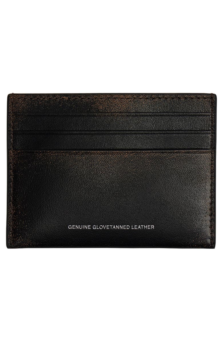 COACH Loved Leather Card Case, Alternate, color, Black