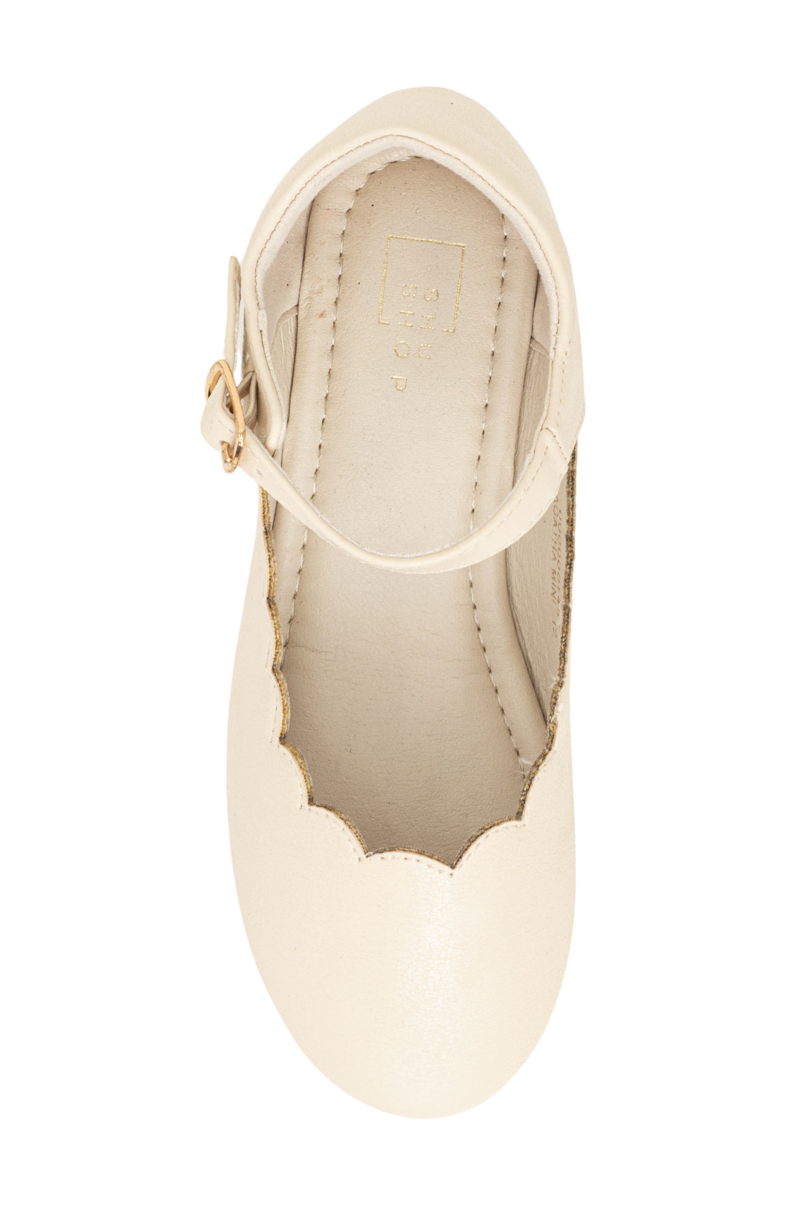Kids' Agatha Mini Faux Leather Mary Jane, Alternate, color, BONE