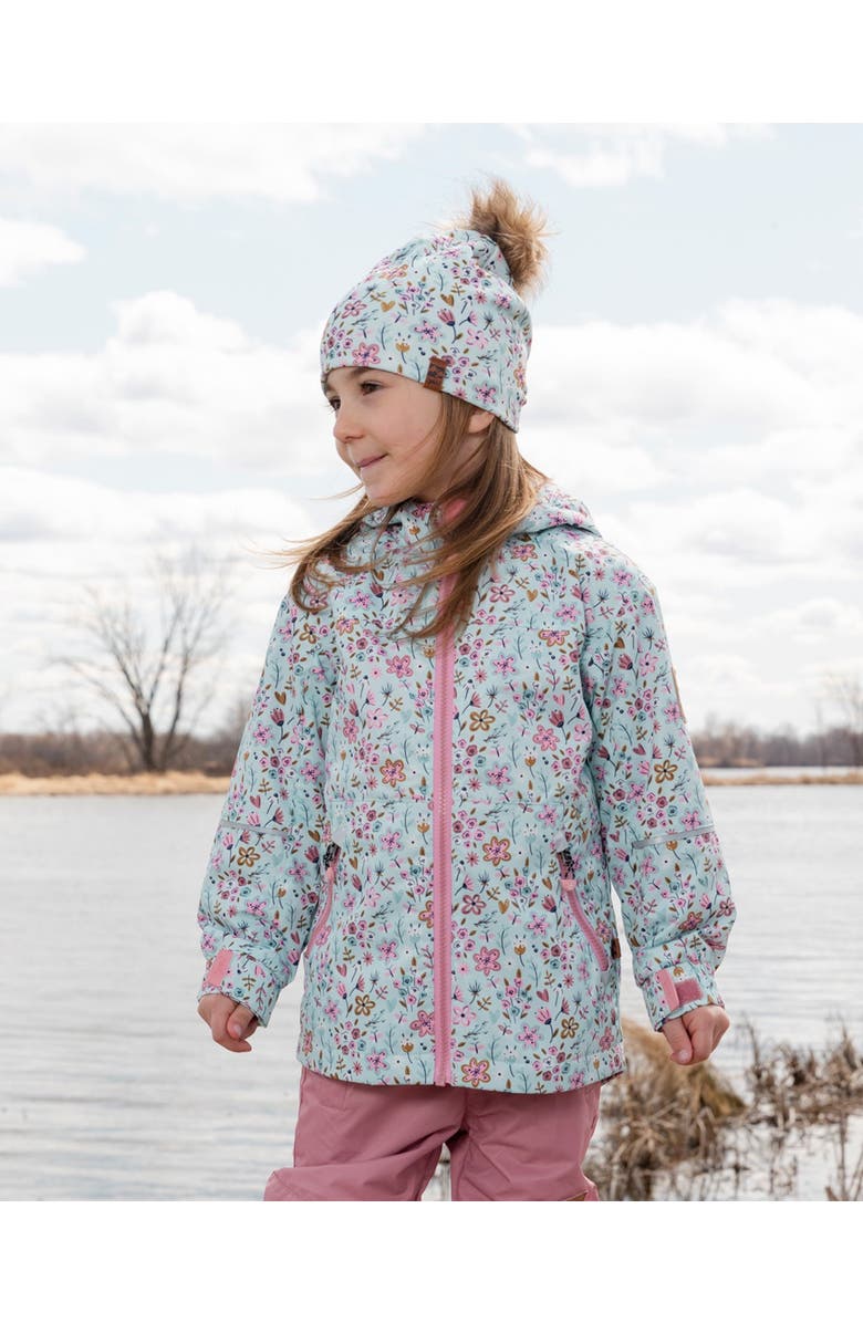 Deux par Deux Mid-Season Mini Flower Jacket, Alternate, color, Blue Mini Flower Print