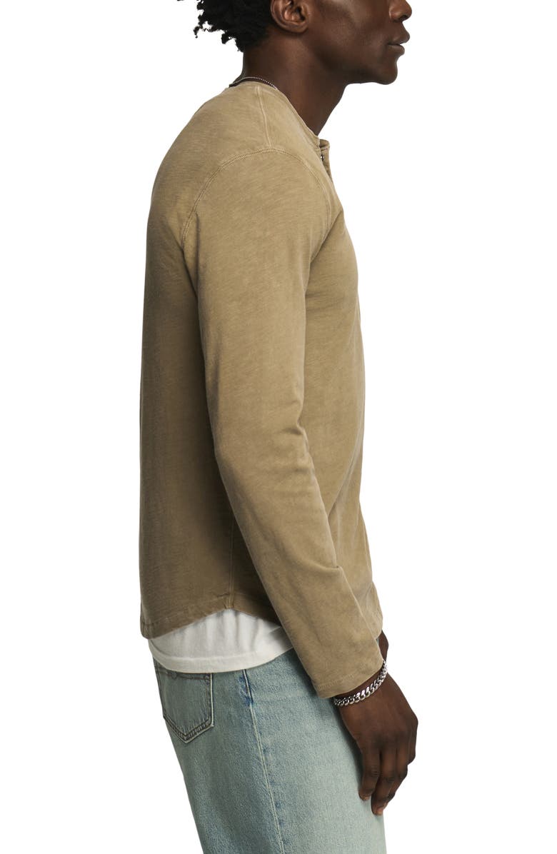 Lucky Brand Weekend Long Sleeve Slubbed Henley, Alternate, color, Timber Wolf