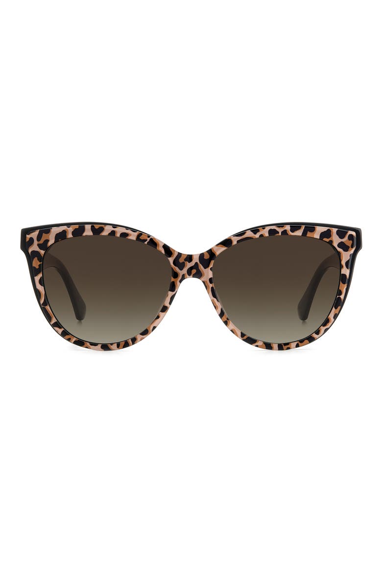 daeshas 56mm polarized cat eye sunglasses, Main, color, BEIGE/ BLACK
