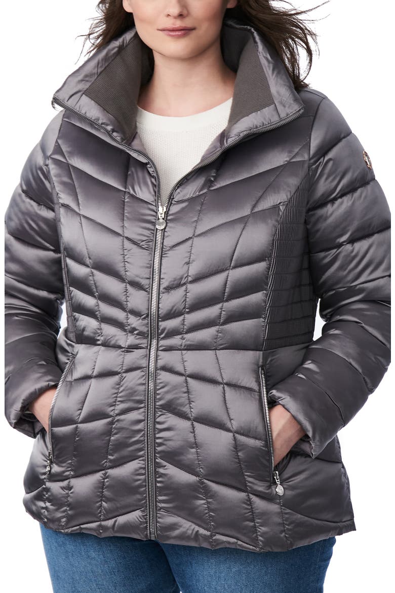 Ecoplume™ Lust Packable Icon Jacket, Main, color, CHARCOAL