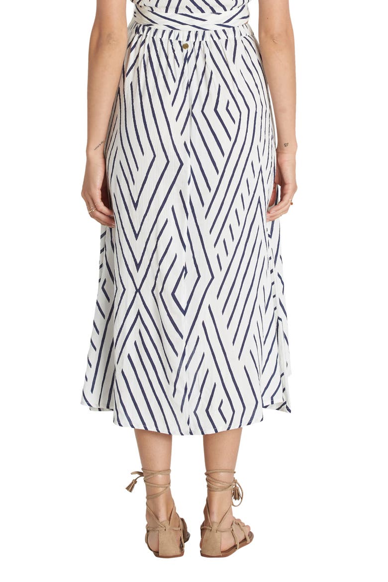 Time Again Woven Midi Skirt, Alternate, color, COOL WIP
