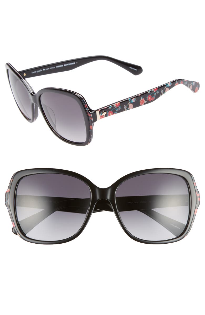 Kate Spade New York karalyns 56mm polarized sunglasses, Main, color, 