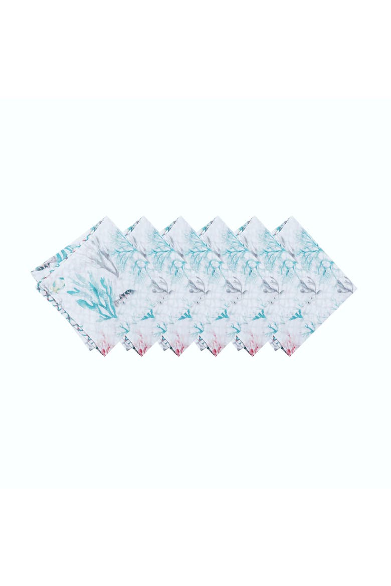 St.Vincent Cloth Napkins Set of 6, Main, color, Blue