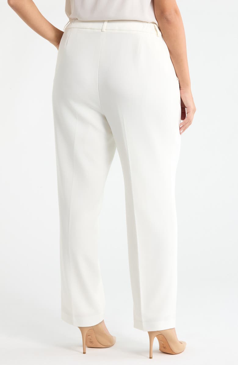 KASPER Flat Front Straight Leg Pants, Alternate, color, Vanilla Ice