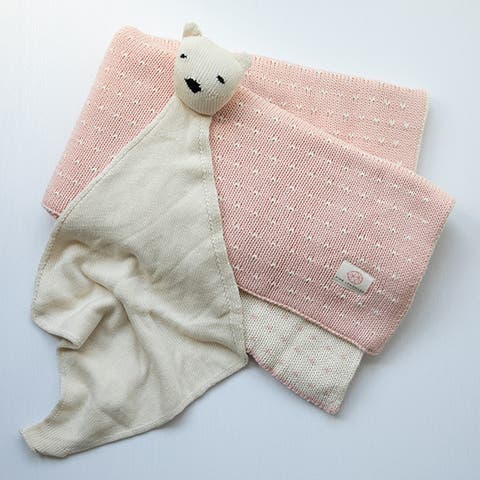 Dainty Dots baby blanket and lovie set