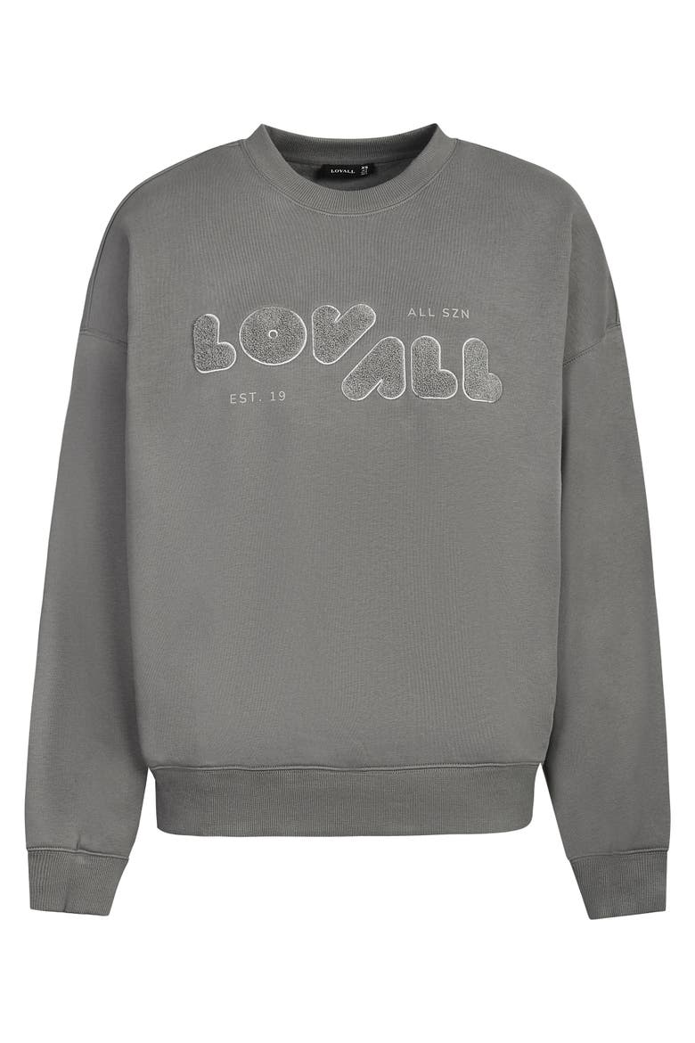 Oversized Sweatshirt, Alternate, color, Slate Green