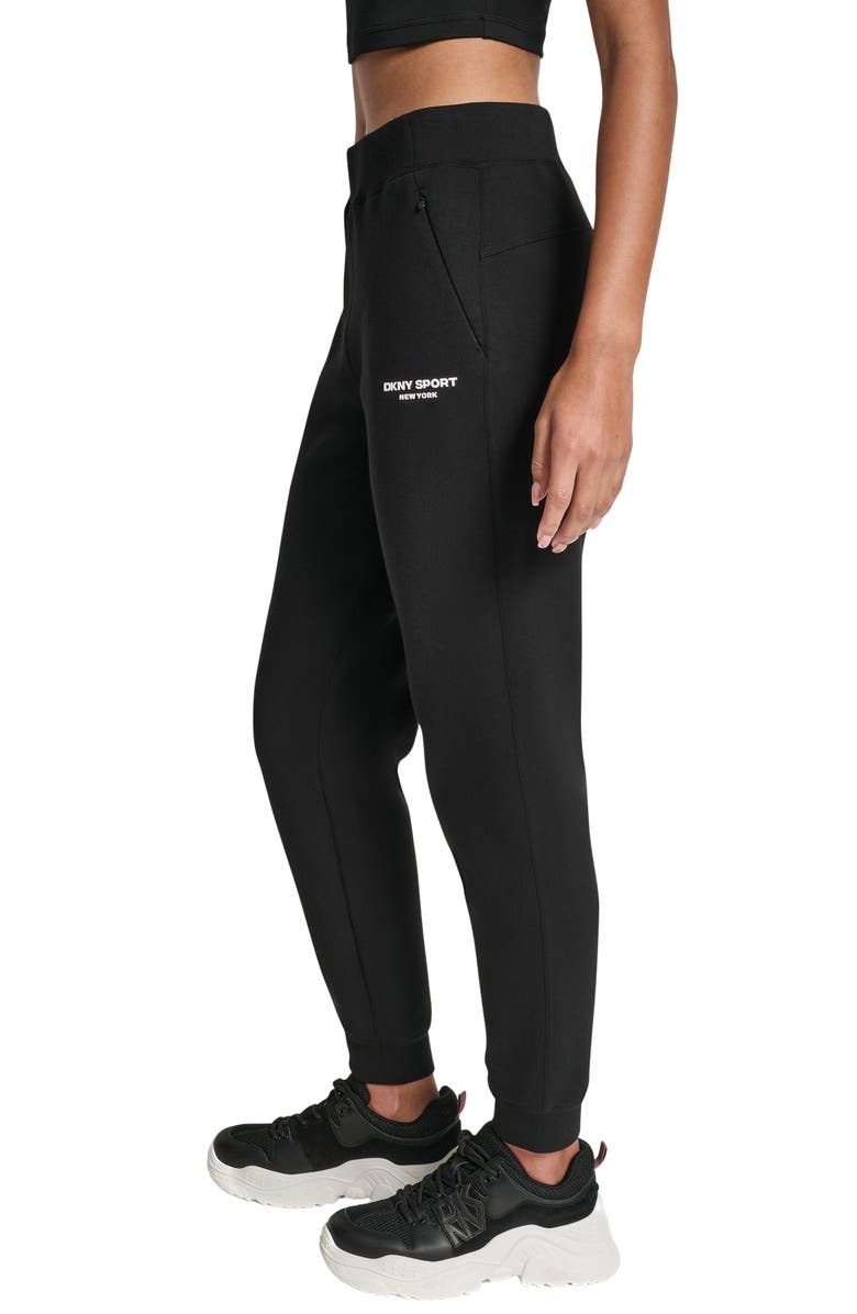 DKNY Cotton Blend Joggers, Alternate, color, Black