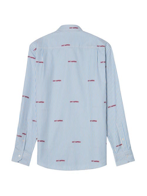 Robert Talbott Reynolds Novelty Bengal Twill Shirt In Blue