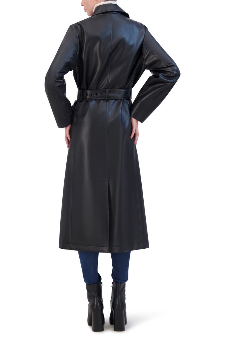 Rebecca Minkoff Belted Faux Leather Trench, Alternate, color, 