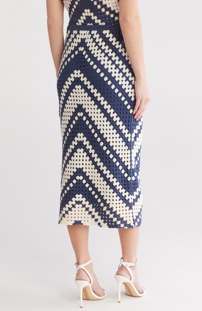 DR2 by Daniel Rainn Crochet Sweater Skirt, Alternate, color, P900 Blue