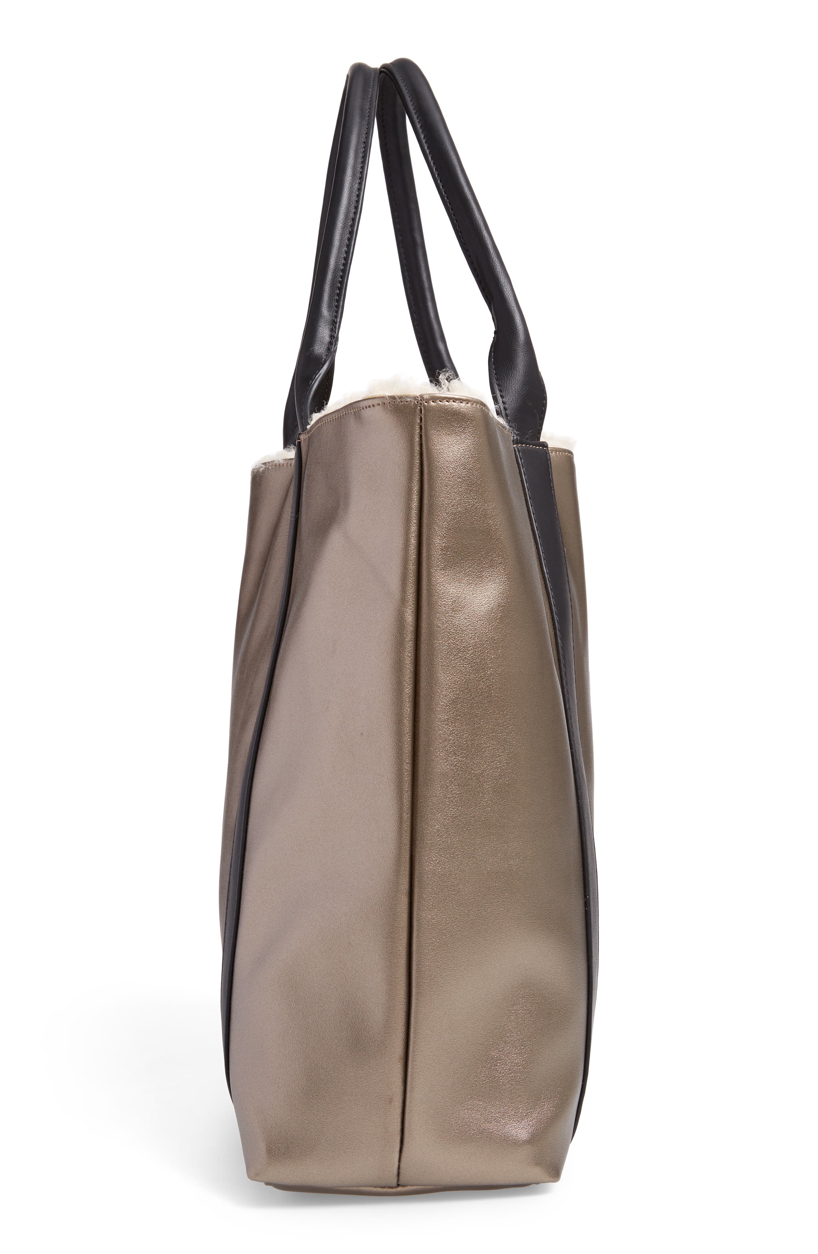 Sole Society Drury Faux Shearling Reversible Tote, Alternate, color, 