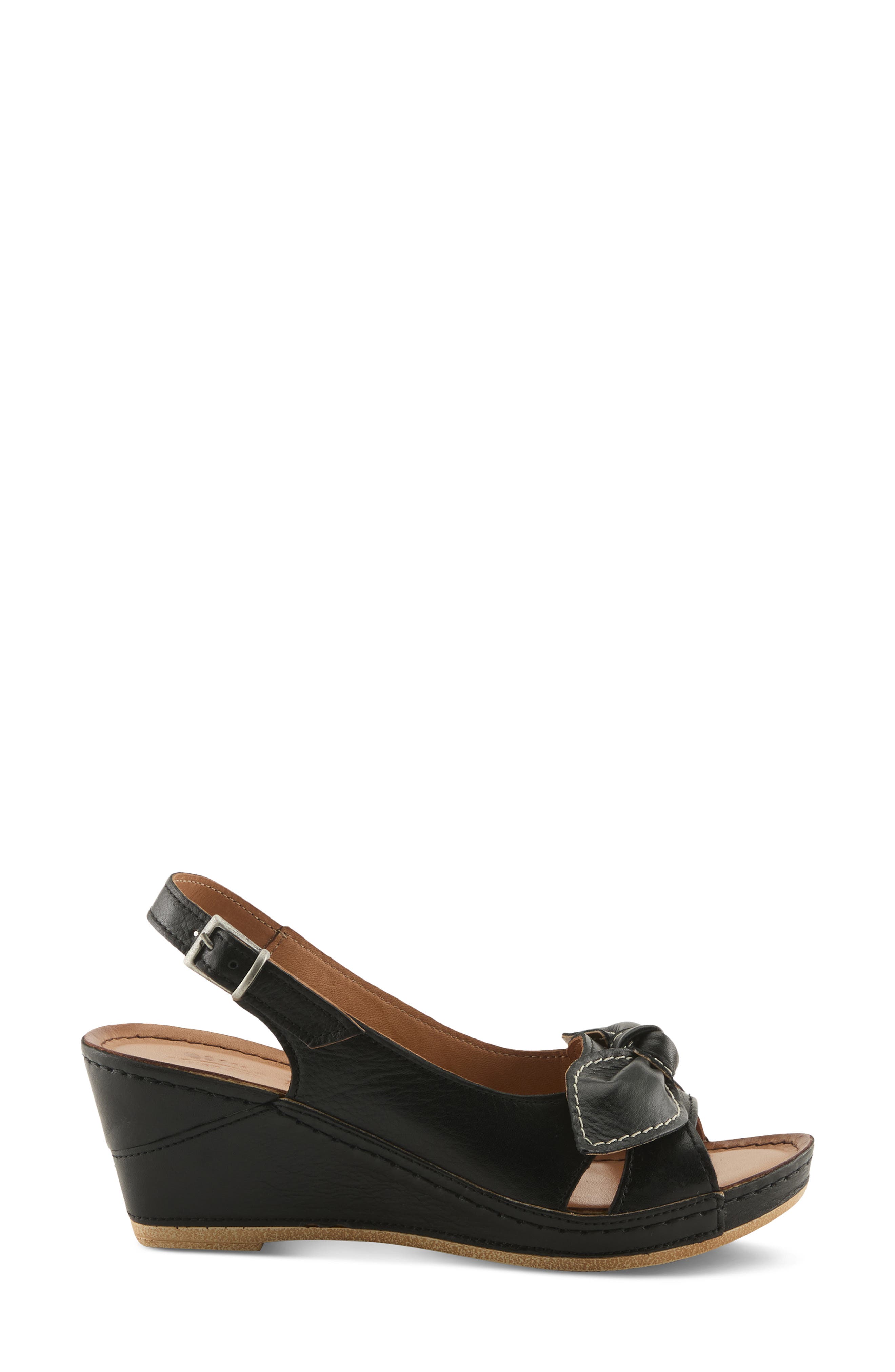 Spring Step Chassidy Wedge Sandal, Alternate, color, Black
