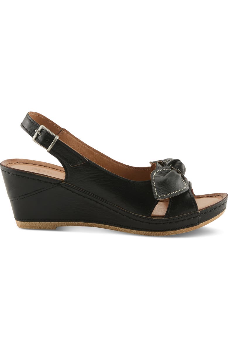 Spring Step Chassidy Wedge Sandal, Alternate, color, Black