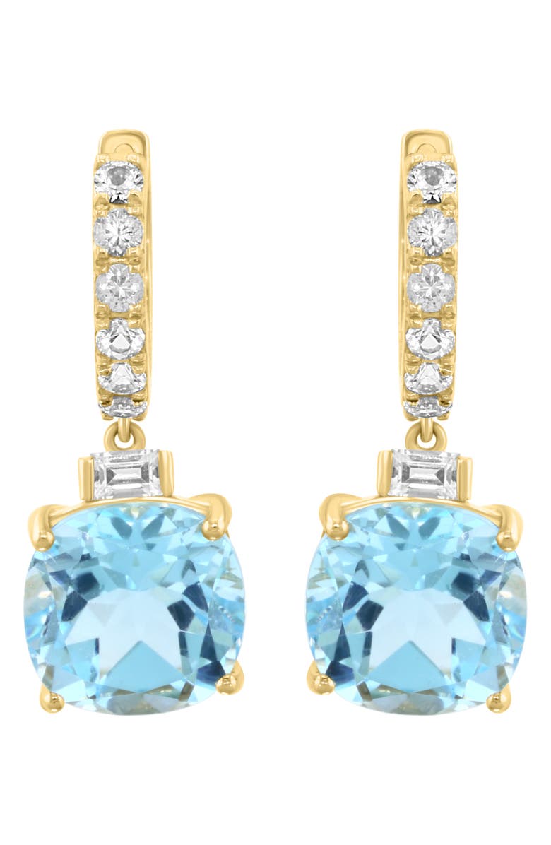 EFFY Sky Blue Topaz & Diamond Drop Earrings, Alternate, color, 