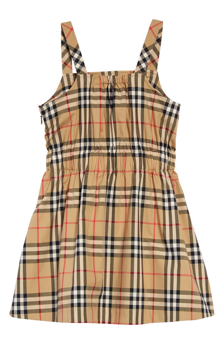 Burberry Kids' Sigourney Check Stretch Cotton Sundress, Alternate, color,