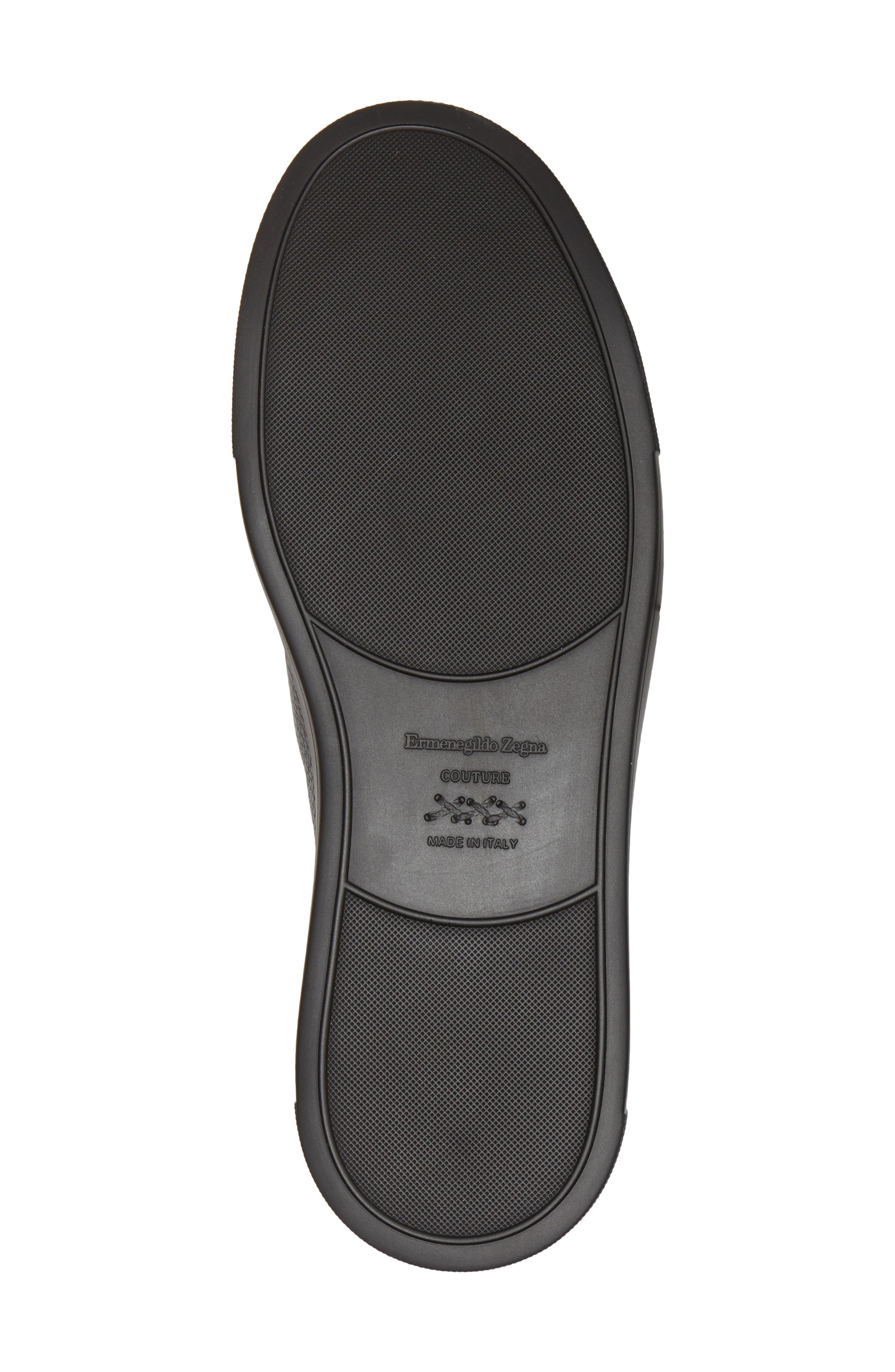 ZEGNA Triple Stitch Deerskin Leather Slip-On Sneaker, Alternate, color, 