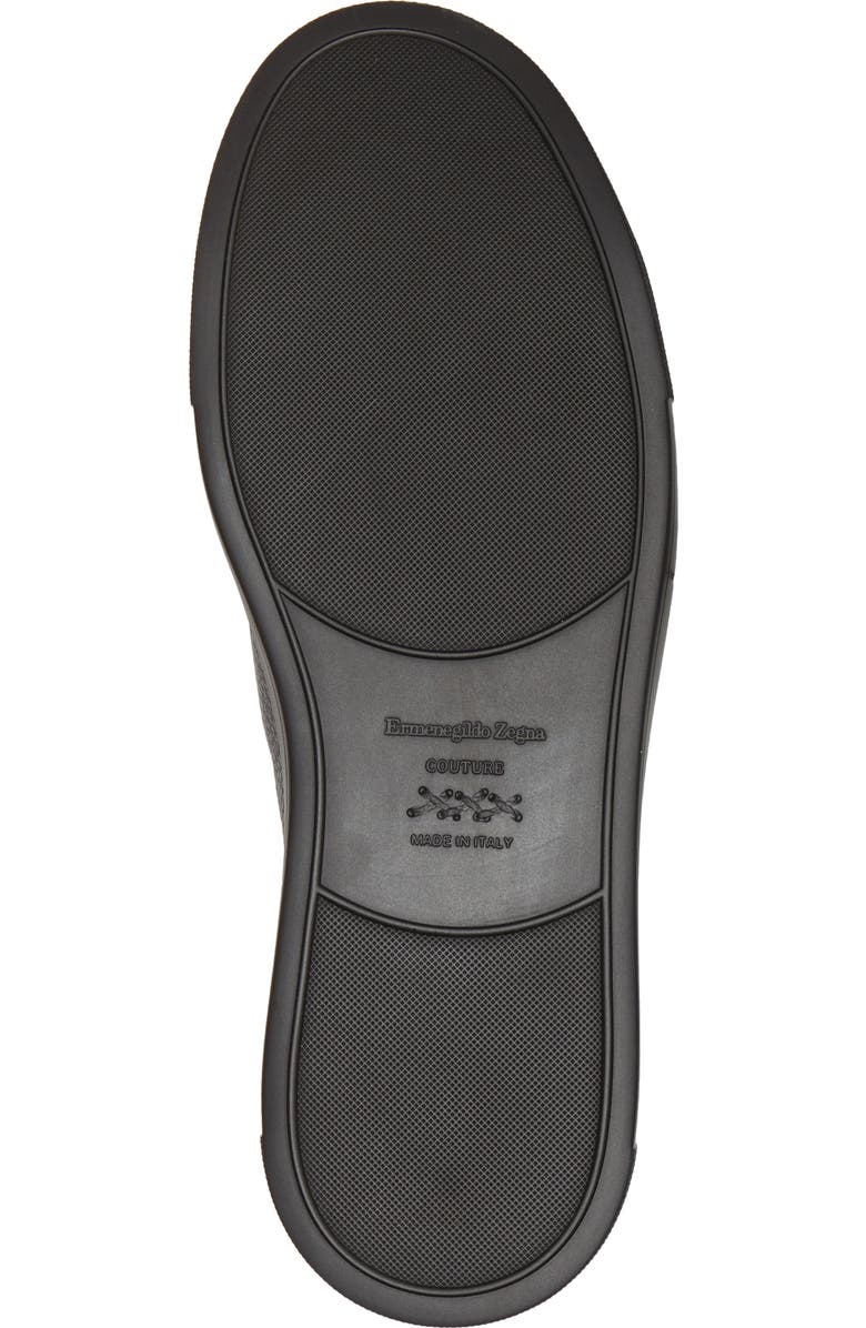 ZEGNA Triple Stitch Deerskin Leather Slip-On Sneaker, Alternate, color,