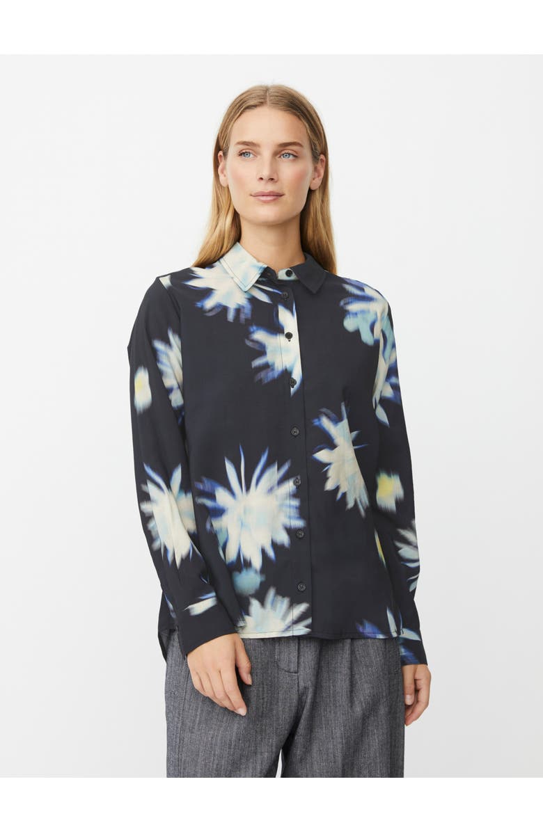 Masai Copenhagen Imma Long Sleeve Collared Shirt, Main, color, Muted Lime