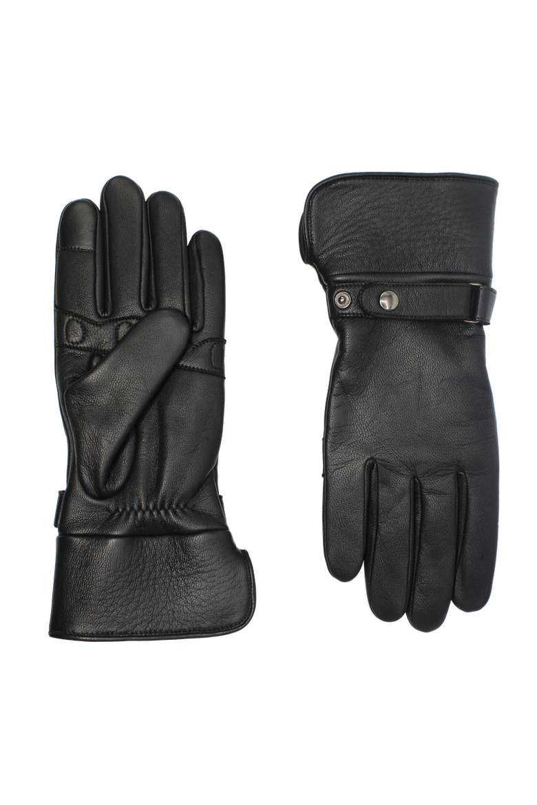 Hooper Alpaca Lined Goat Leather Gloves, Main, color, TNoir