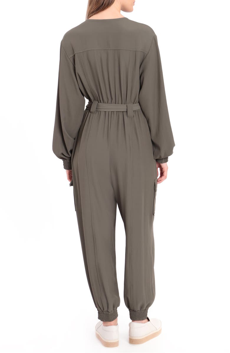 Donna Morgan Long Sleeve Utility Jumpsuit, Alternate, color, 