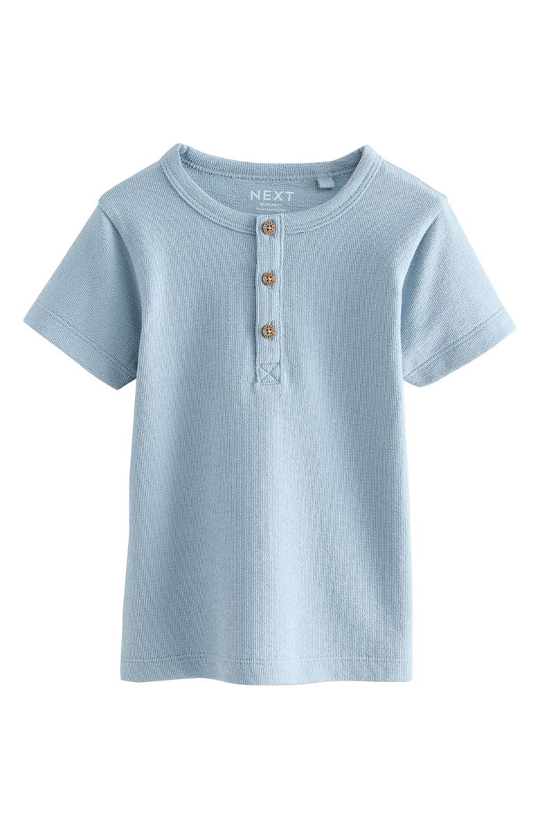 NEXT Kids' Assorted 3-Pack Textured Henley T-Shirts, Alternate, color, Blue