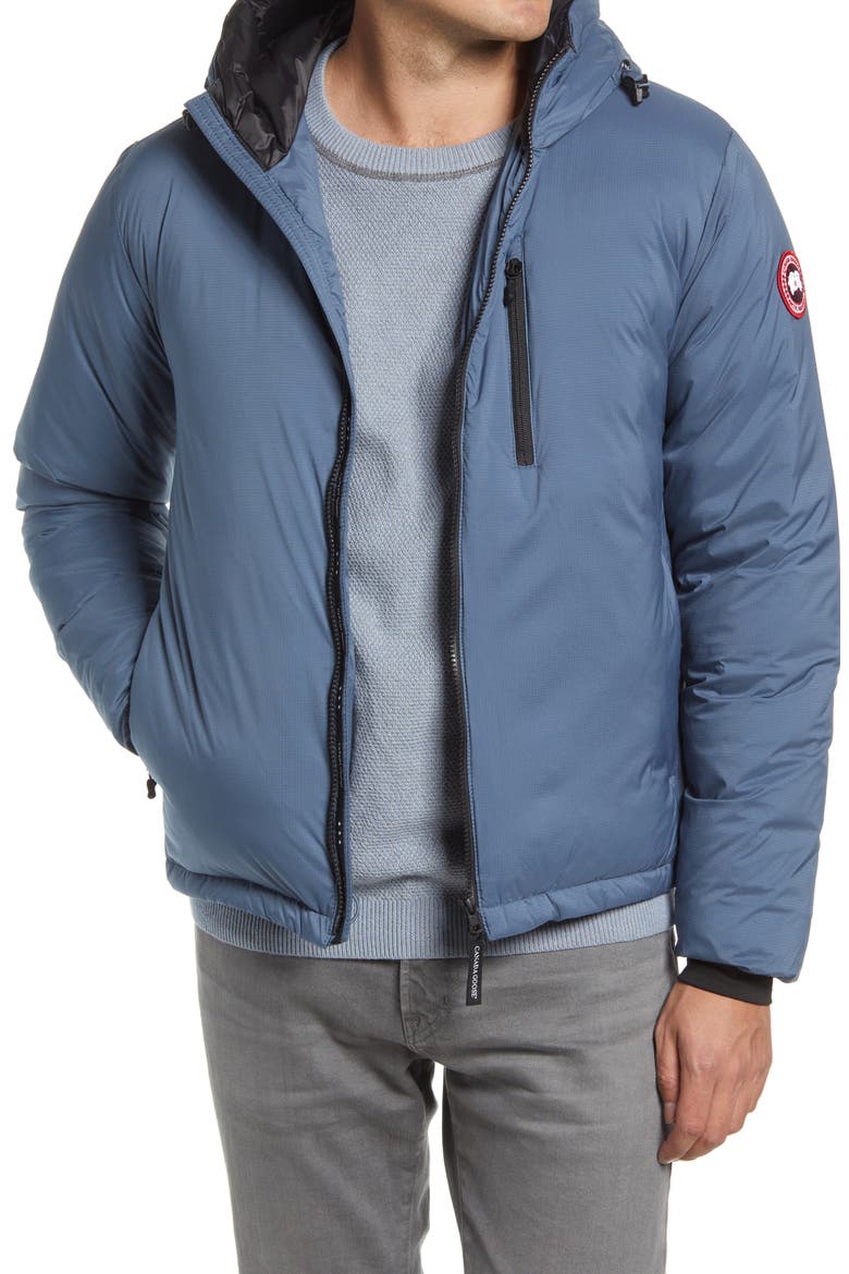 Lodge Packable Windproof 750 Fill Power Down Hooded Jacket, Main, color, OZONE BLUE