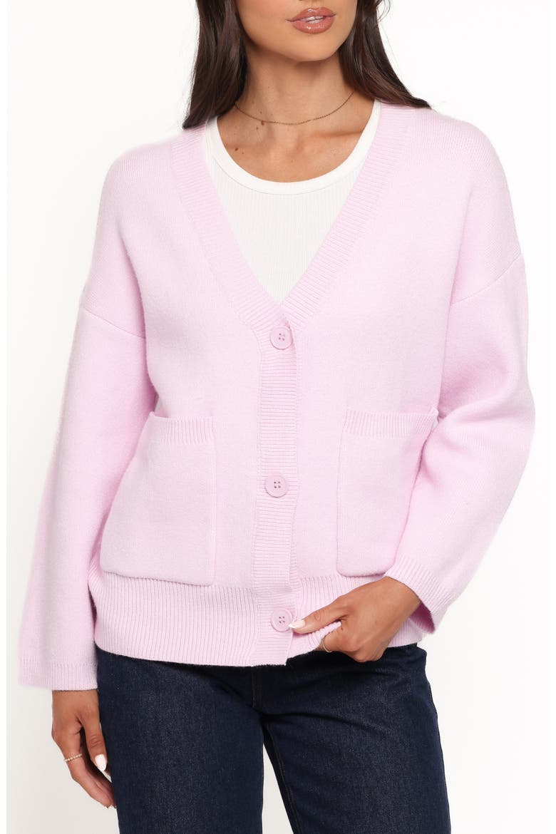 Jayden Patch Pocket Cardigan, Main, color, PALE PINK