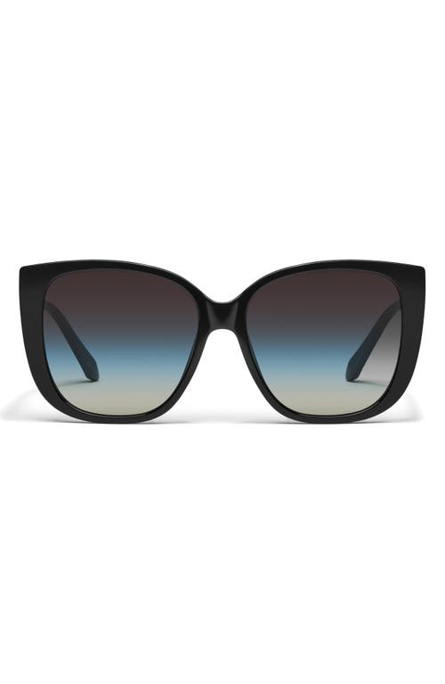 Quay Ever After 58mm Gradient Square Sunglasses In Black