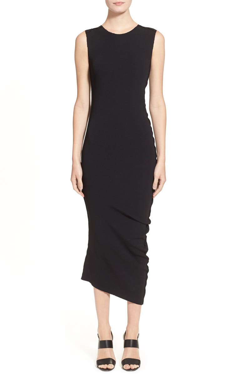 Donna Karan New York Sculpted Crepe Asymmetrical Dress, Main, color,