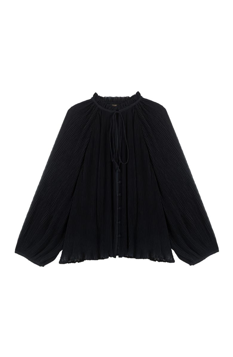 maje Pleated shirt, Alternate, color, 