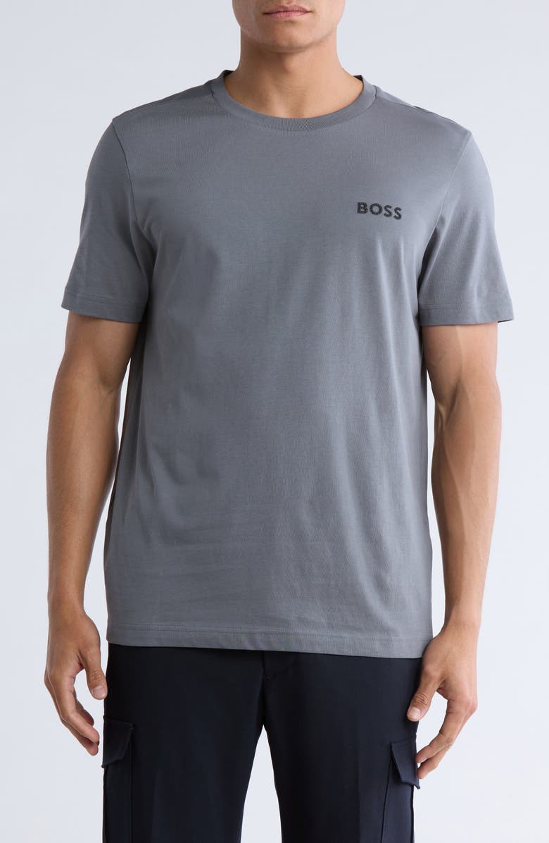 BOSS Logo Graphic T-Shirt, Main, color, Dark Grey