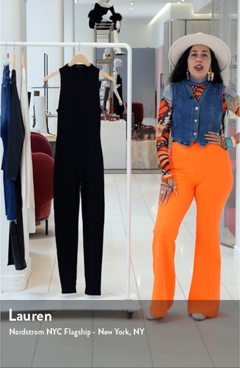 x BARE High Neck Front Half Zip Jumpsuit, sales video thumbnail