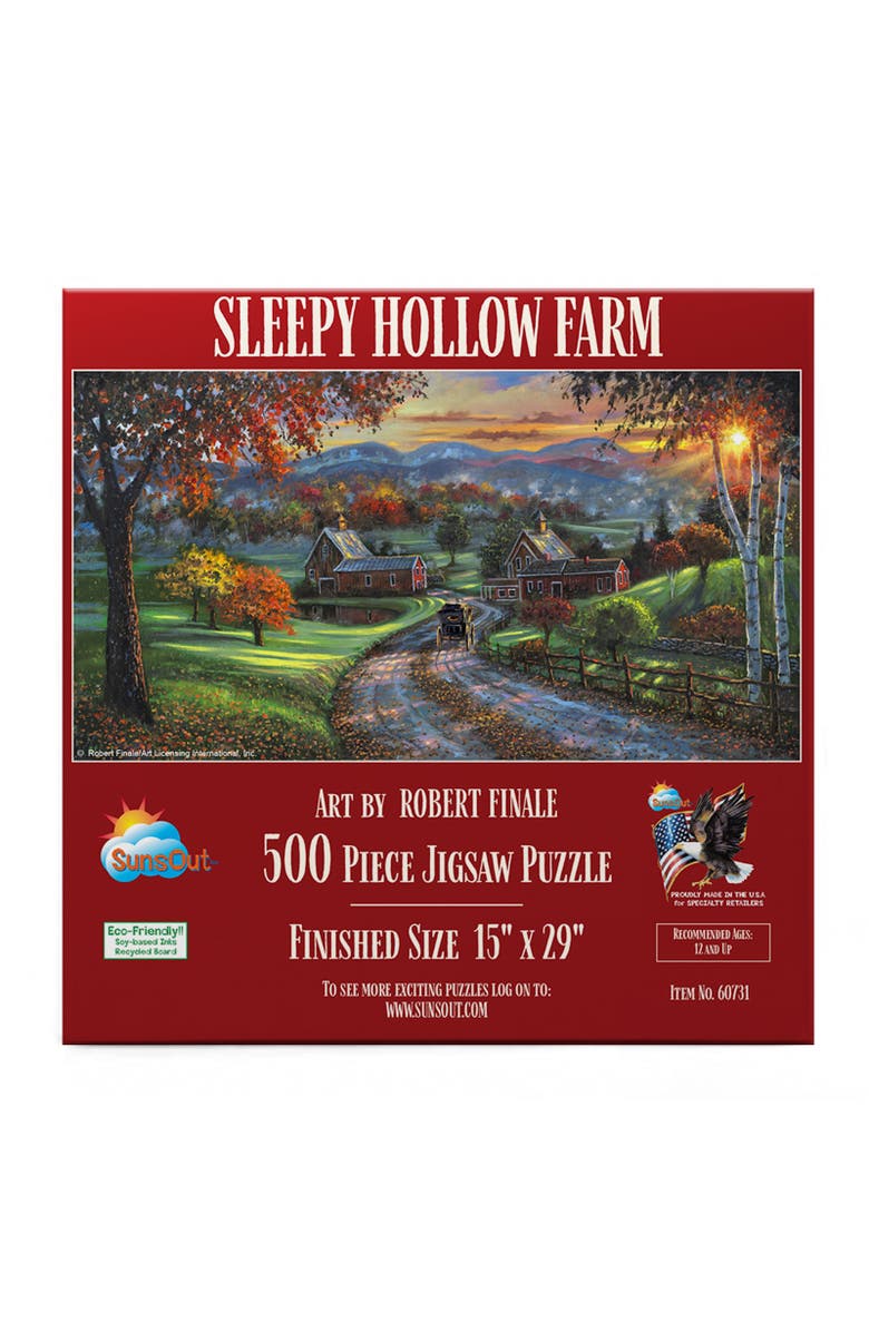 Sunsout Sleepy Hollow Farm 500 piece Jigsaw Puzzle for Adults, Alternate, color, Multicolor