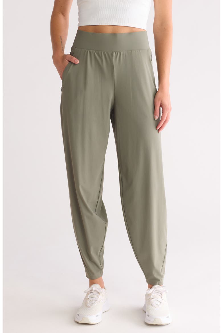 Warp X Total Eclipse High Waist Joggers, Main, color, MULLED BASIL
