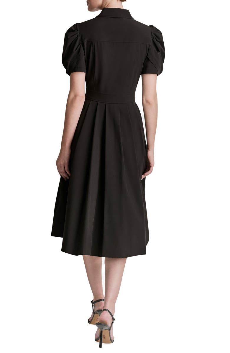 DKNY Commuter Short Sleeve Shirtdress, Alternate, color, Black