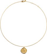 Monica Vinader Initial Stamp Pendant Necklace