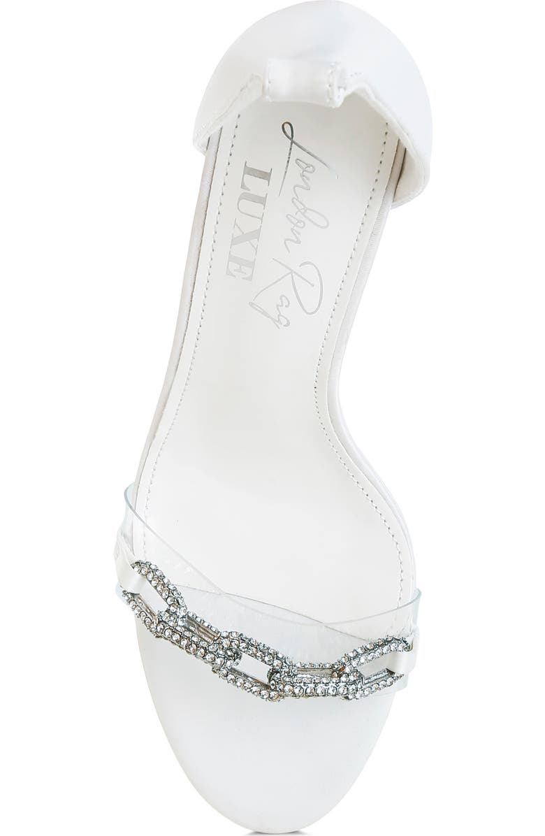 LONDON RAG Rabenda Rhinestone Stiletto Sandal, Alternate, color, White