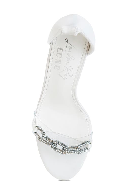 London Rag Rabenda Rhinestone Stiletto Sandal In White
