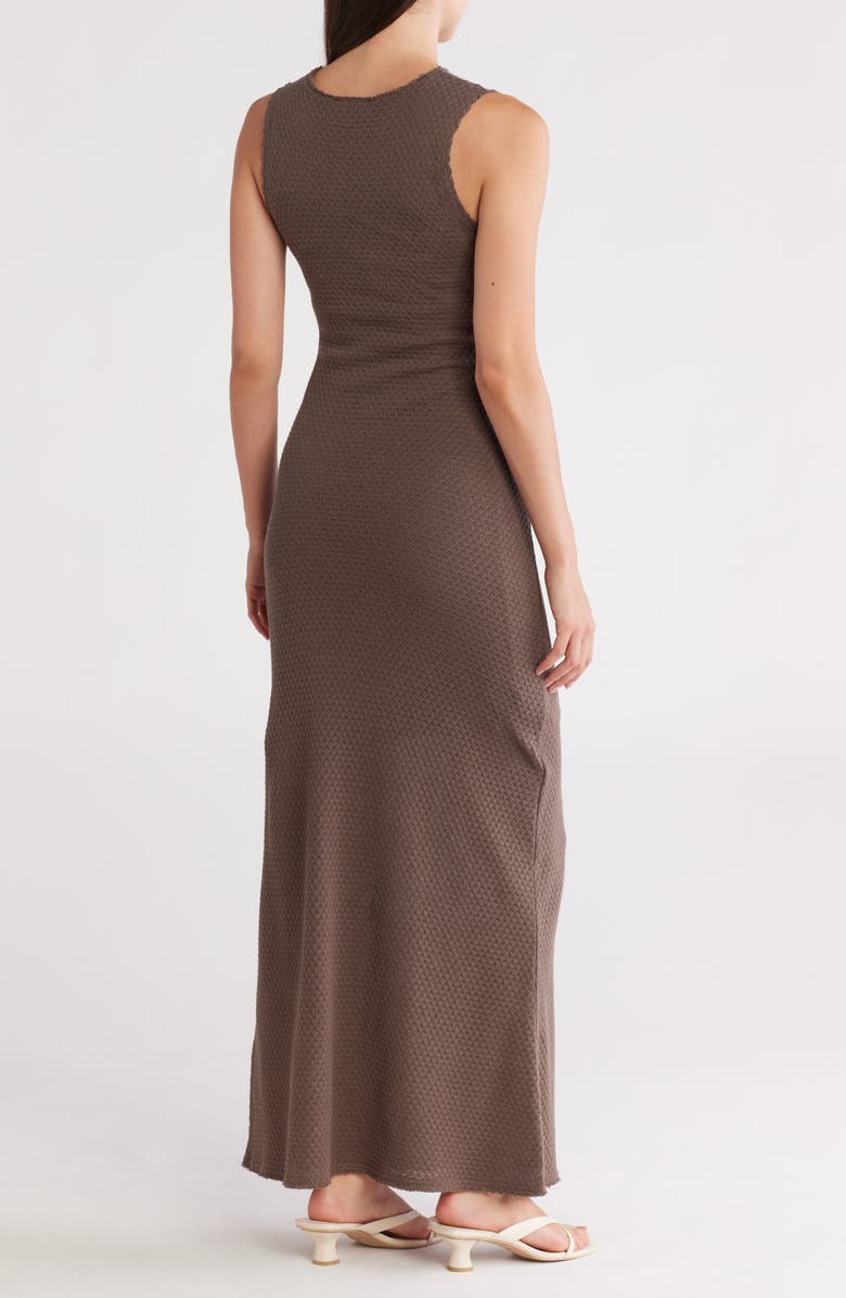 rag & bone Carine Texture Knit Maxi Dress, Alternate, color, Dark Brown