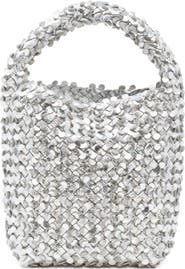Bottega Veneta Cabat Mirror Confetti Leather Top Handle Bag