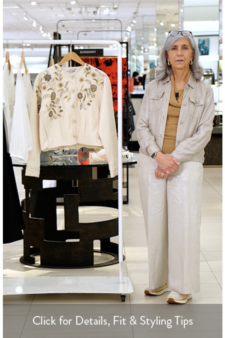 Emeren Embroidered Collarless Cotton Jacket video