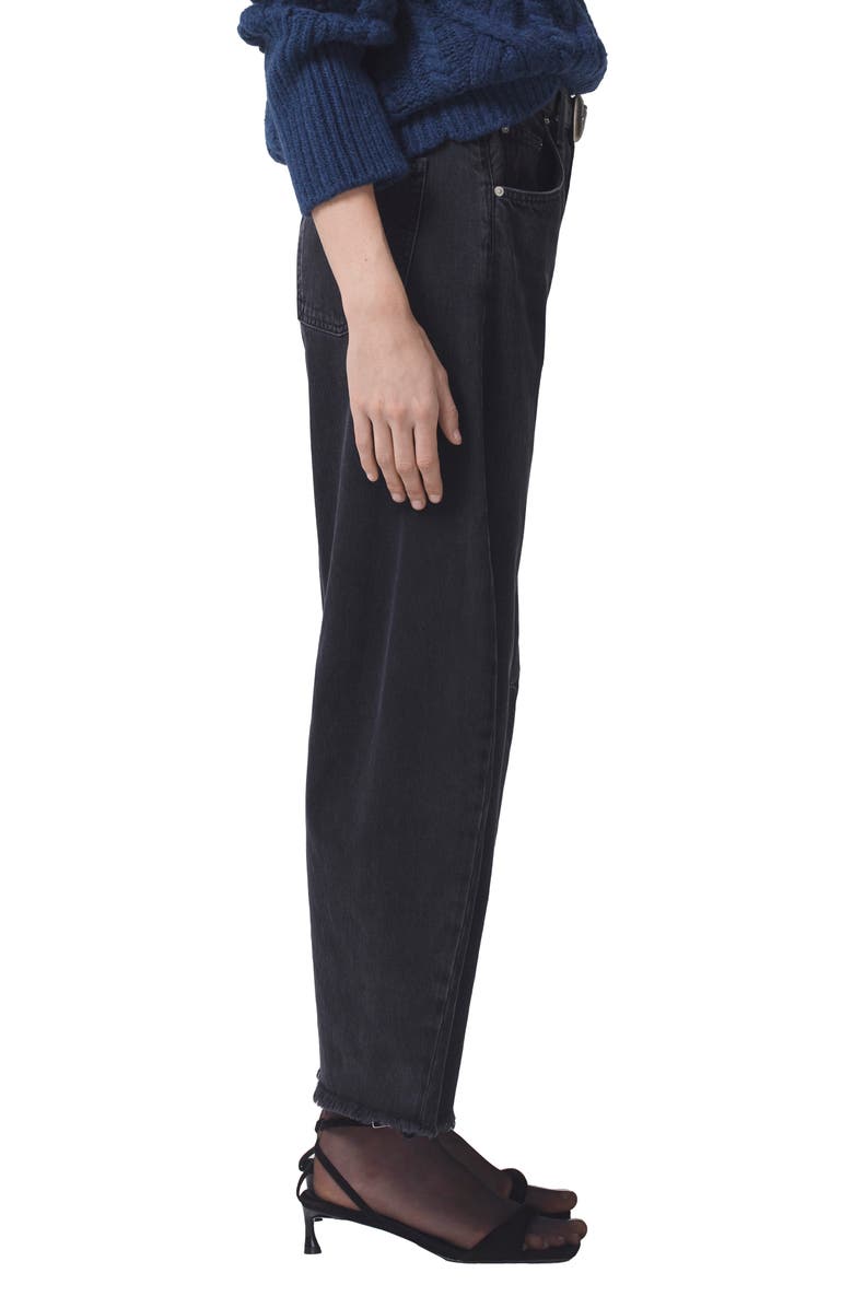 Citizens of Humanity Horseshoe High Waist Chew Hem Organic Cotton Barrel Jeans, Alternate, color, Sonnet