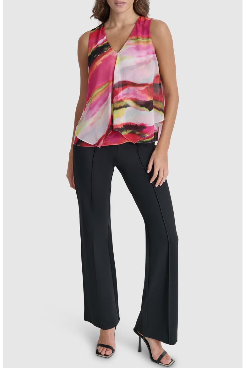 Printed Sleeveless Chiffon Top, Alternate, color, MULTI GEODE